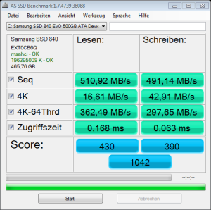 as-ssd-bench Samsung SSD 840 Intel AHCI